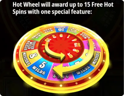Hot Spins Wheel Feature